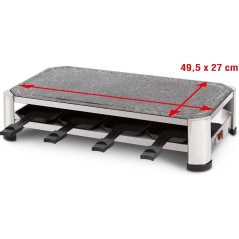 FRITEL SG 2180 Raclette - Elegant Rustfrit Stål i Krom/Sort - Perfekt til Hygge og Samvær!